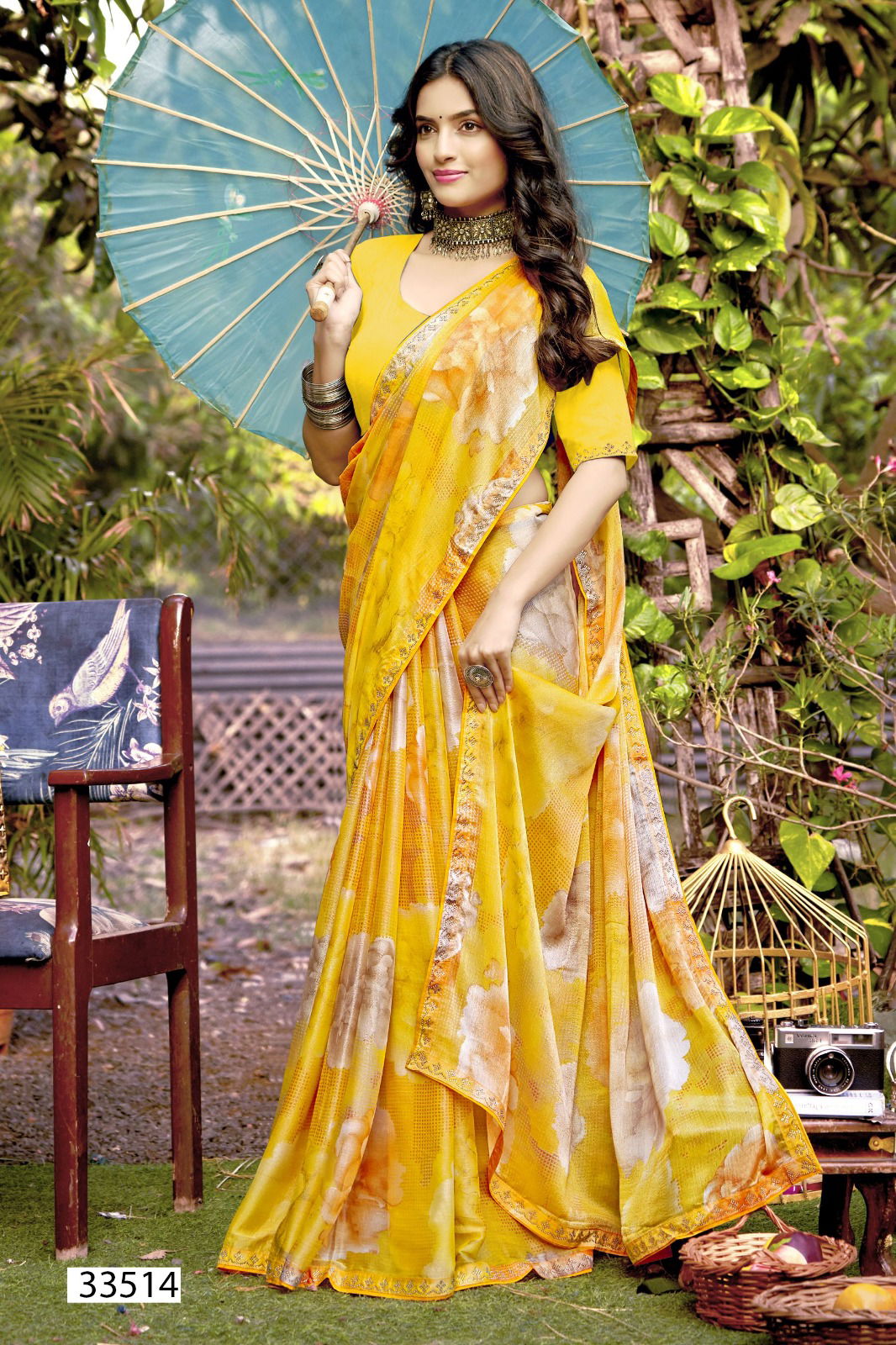 Dhanishtha By Vallabhi Brasso Printed Daily Wear Saree Orders In India